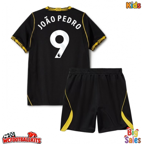 Chelsea Joao Pedro #9 Replica Away Stadium Kit for Kids 2026-27 Short Sleeve (+ pants)